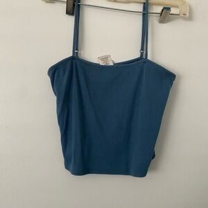 Ribbed Tank Cami Top - Blue